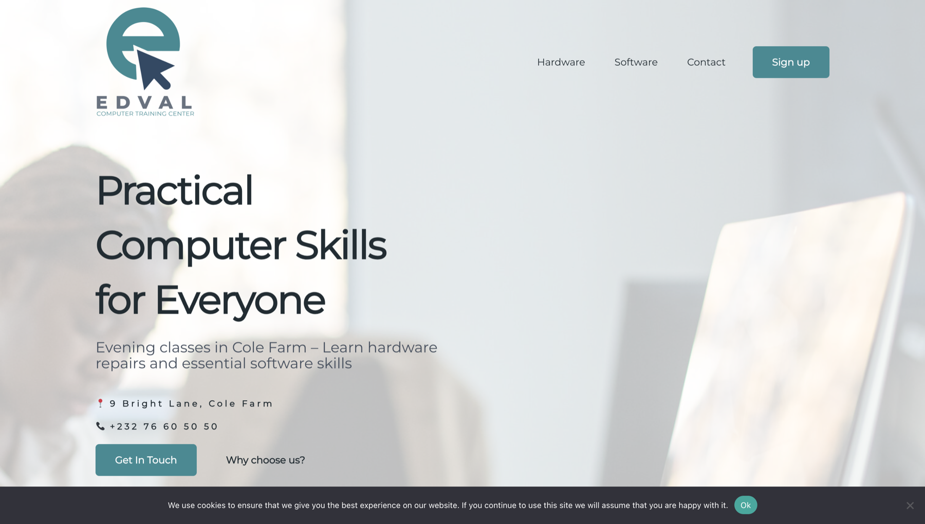 Edval Computing homepage screenshot